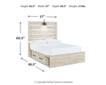 Cambeck Full Panel Bed with 4 Storage Drawers