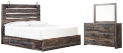Drystan King Storage Bed, Dresser and Mirror