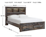 Drystan Queen Bookcase Bed with 2 Storage Drawers
