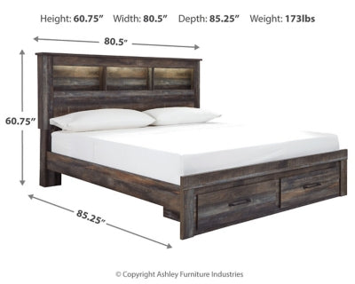 Drystan King Bookcase Bed with 2 Storage Drawers