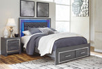 Pie de cama con almacenamiento Lodanna King