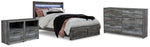 Baystorm Queen Panel Storage Bed, Dresser and 2 Nightstands