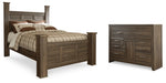 Cama con dosel y cómoda Juararo Queen