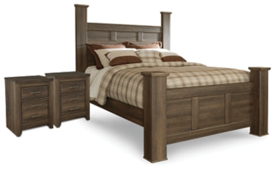 Cama con dosel Juararo Queen y dos mesitas de noche