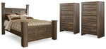 Cama con dosel Juararo Queen y dos cómodas