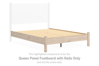 Pie de cama Cadmori Queen con paneles y rieles