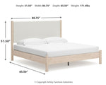 Cama Cadmori King con paneles tapizados