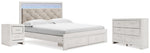 Cama King con almacenaje, cómoda y mesita de noche Altyra