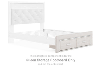 Pie de cama con almacenamiento Altyra Queen