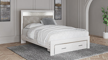 Pie de cama con almacenamiento Altyra Queen