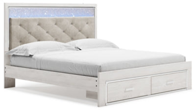 Cama tapizada con almacenaje Altyra King