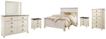 Willowton Queen Panel Bed, Dresser, Mirror, Chest and 2 Nightstands