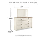 Willowton Dresser and Mirror