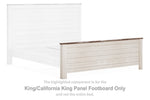 Pie de cama con panel Willowton King/California King