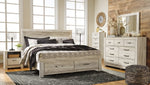 Cama Bellaby King con plataforma y dos cajones de almacenamiento