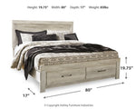 Pie de cama con almacenamiento Bellaby King