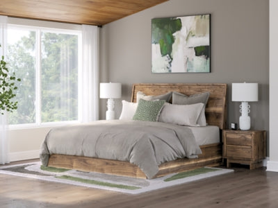 Cama King con paneles Zadilyn