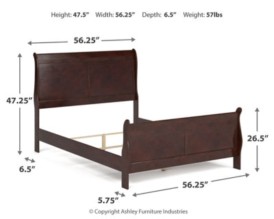 Cabecero/pie de cama Alisdair con diseño de trineo completo