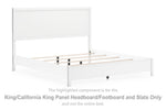 Cabecera/pie de cama con paneles y listones Binterglen King/California King
