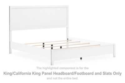 Cabecera/pie de cama con paneles y listones Binterglen King/California King