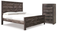 Cama y cómoda con paneles Wynnlow King Crossbuck