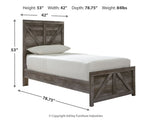 Cama con paneles Wynnlow Twin Crossbuck