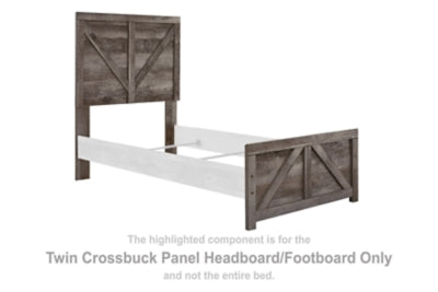 Cabecera/pie de cama con paneles Wynnlow Twin Crossbuck