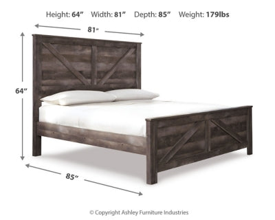 Cama con paneles Wynnlow King Crossbuck