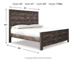 Cama con paneles Wynnlow King Crossbuck