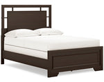 Cabecero/pie de cama de panel completo y listones Covetown