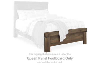 Pie de cama con panel Trinell Queen