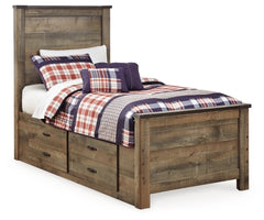 Cama individual Trinell con dos cajones de almacenamiento
