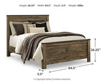 Pie de cama con panel Trinell Queen