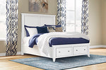 Pie de cama Queen con almacenamiento y listones enrollables Trulani
