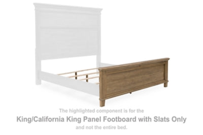 Pie de cama con paneles Mylarken King/California King y listones