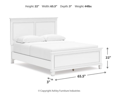 Pie de cama con panel Fortman Queen