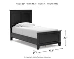 Pie de cama de doble panel Lanolee