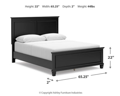 Pie de cama con panel Queen de Lanolee