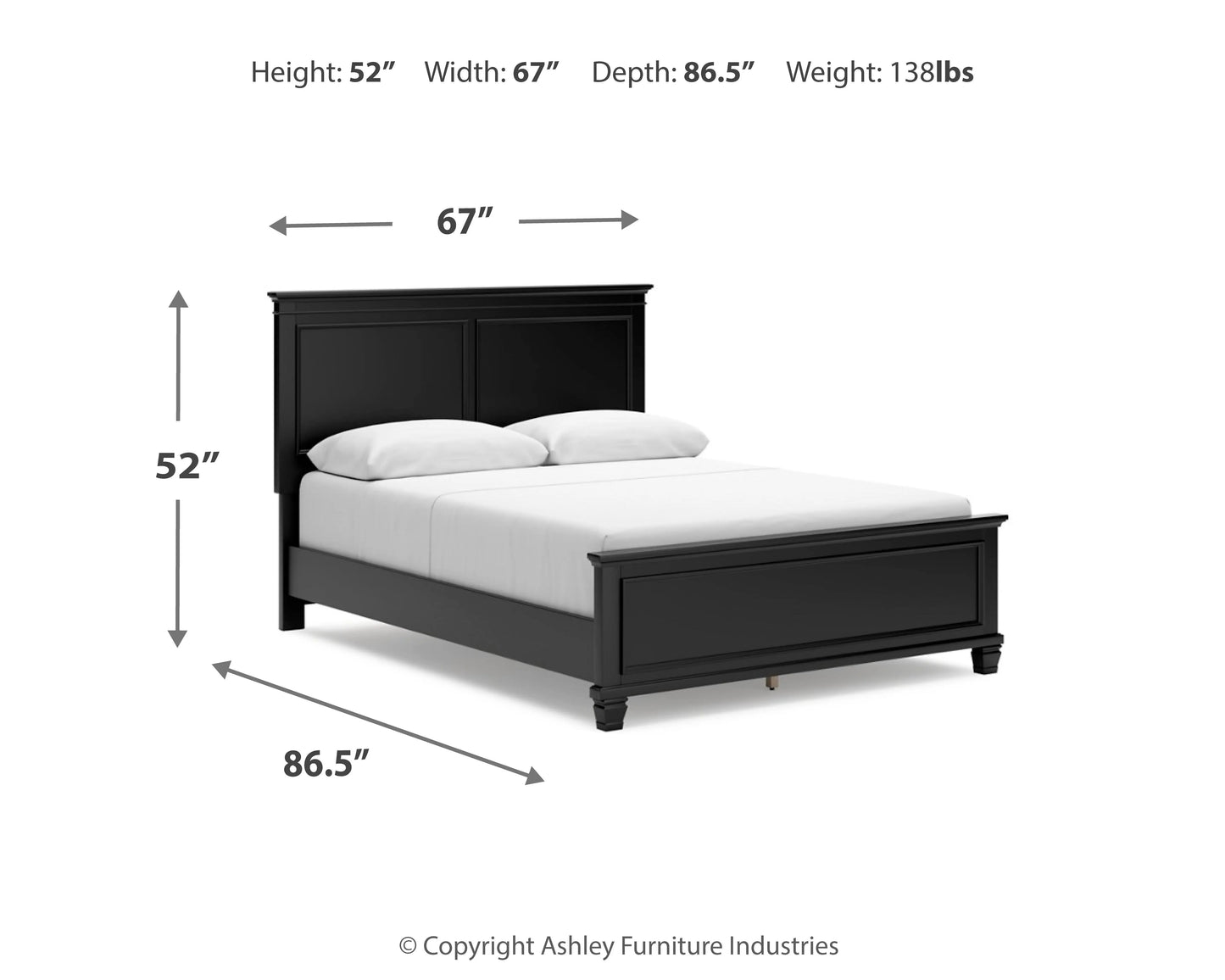 Lanolee Queen Panel Bed