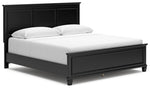 Cama King con paneles Lanolee