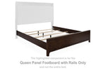 Pie de cama con paneles Queen Korestone y rieles