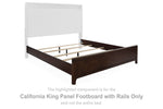 Pie de cama con paneles Korestone California King y rieles