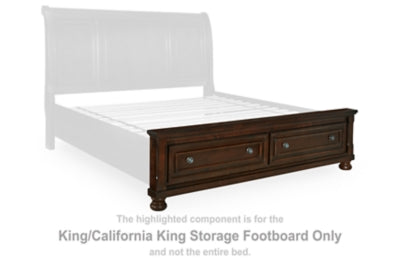 Pie de cama con almacenamiento Porter King/California King