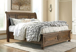 Cama tipo trineo Flynnter King con 2 cajones de almacenamiento