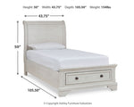 Robbinsdale Twin Sleigh Storage Bed