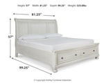 Robbinsdale California King Sleigh Bed with Storage