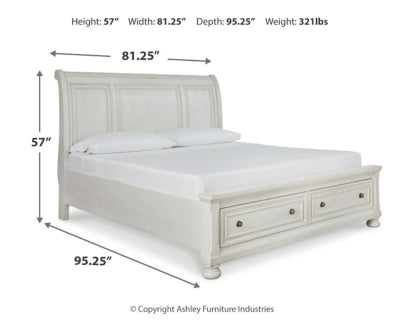 Robbinsdale King Sleigh Bed with Storage