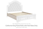 Rieles de panel Realyn California King con listones enrollables