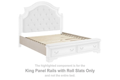 Rieles de panel Realyn King con listones enrollables