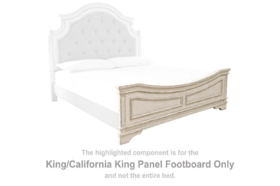 Pie de cama con panel Realyn King/California King